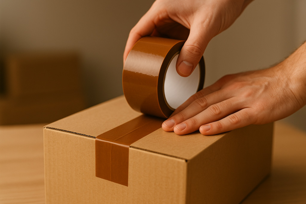 Kahvernegi Koli Bandı İle Koli Kapatma