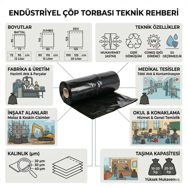 Endüstriyel çöp torbası teknik rehberi